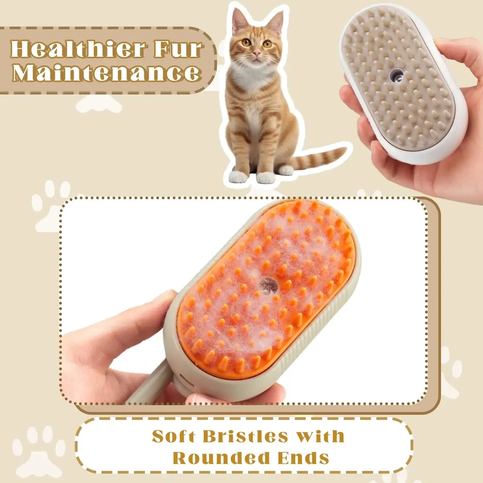 Noble Steam Brush.
Escova inteligente com vapor para remover pelos e proporcionar uma experiência relaxante ao seu pet.